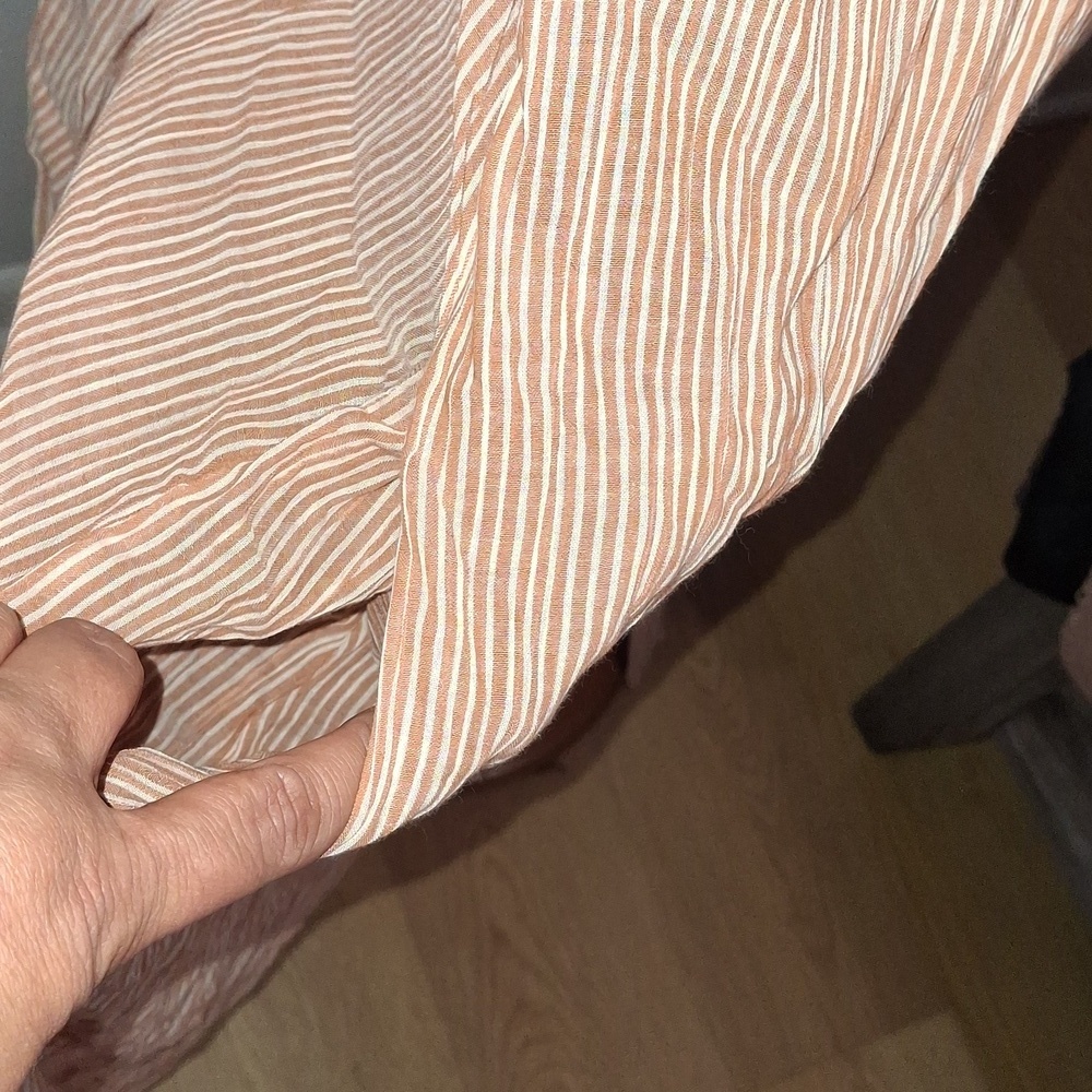 Trendy Coral Striped Women's OverLay Jacket- W Sz Large - Picture 2 of 8
